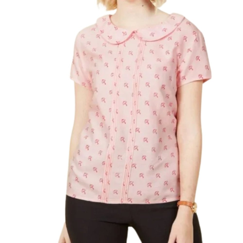 Modcloth Play Tell Collared Top in Umbrellas NWT